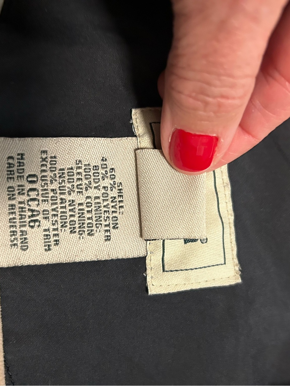 L.L. Bean Quilted Dark Black Puffer Jacket - Picture 7 of 8